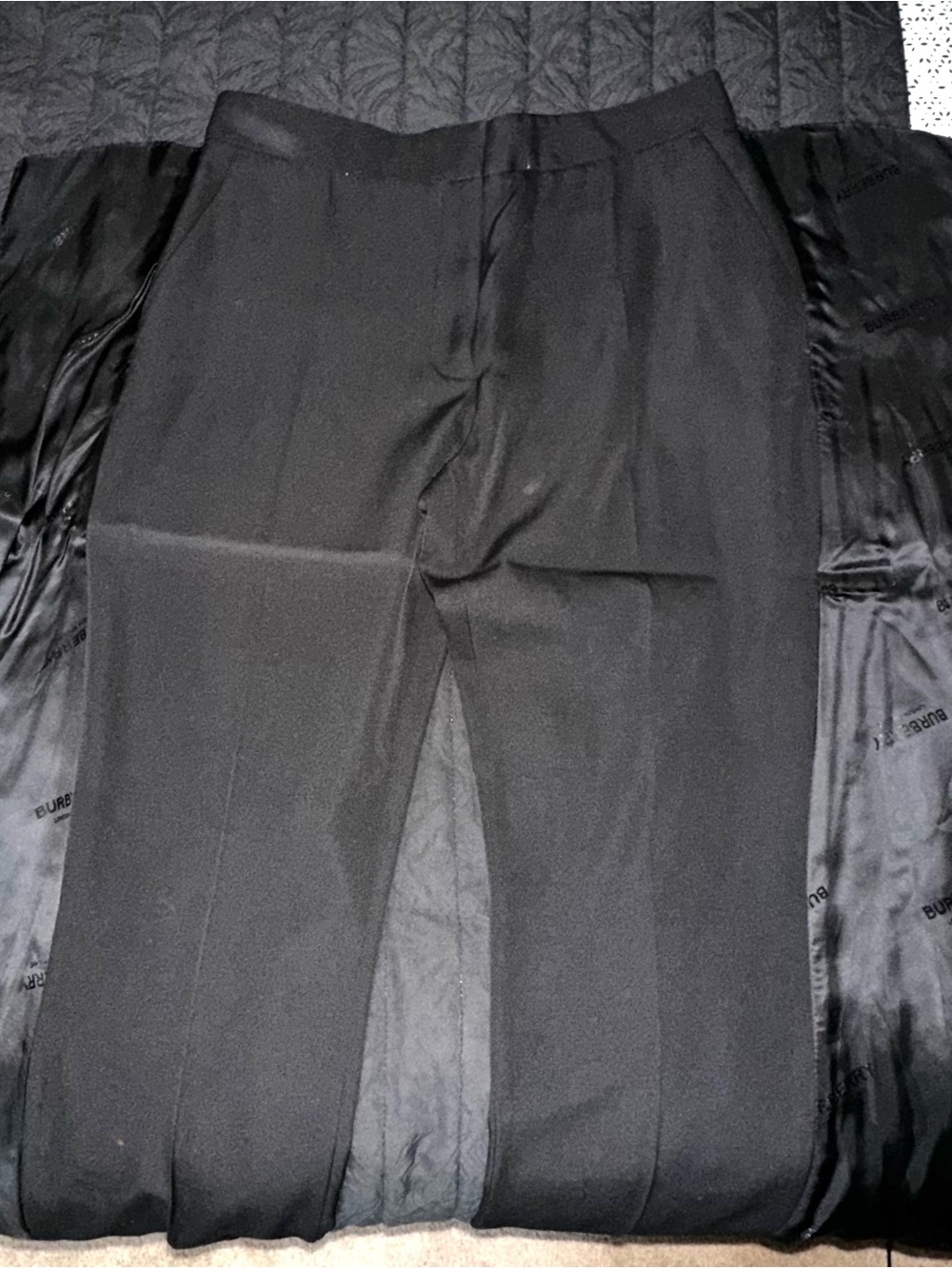 Burberry Men's Black Dress Trousers